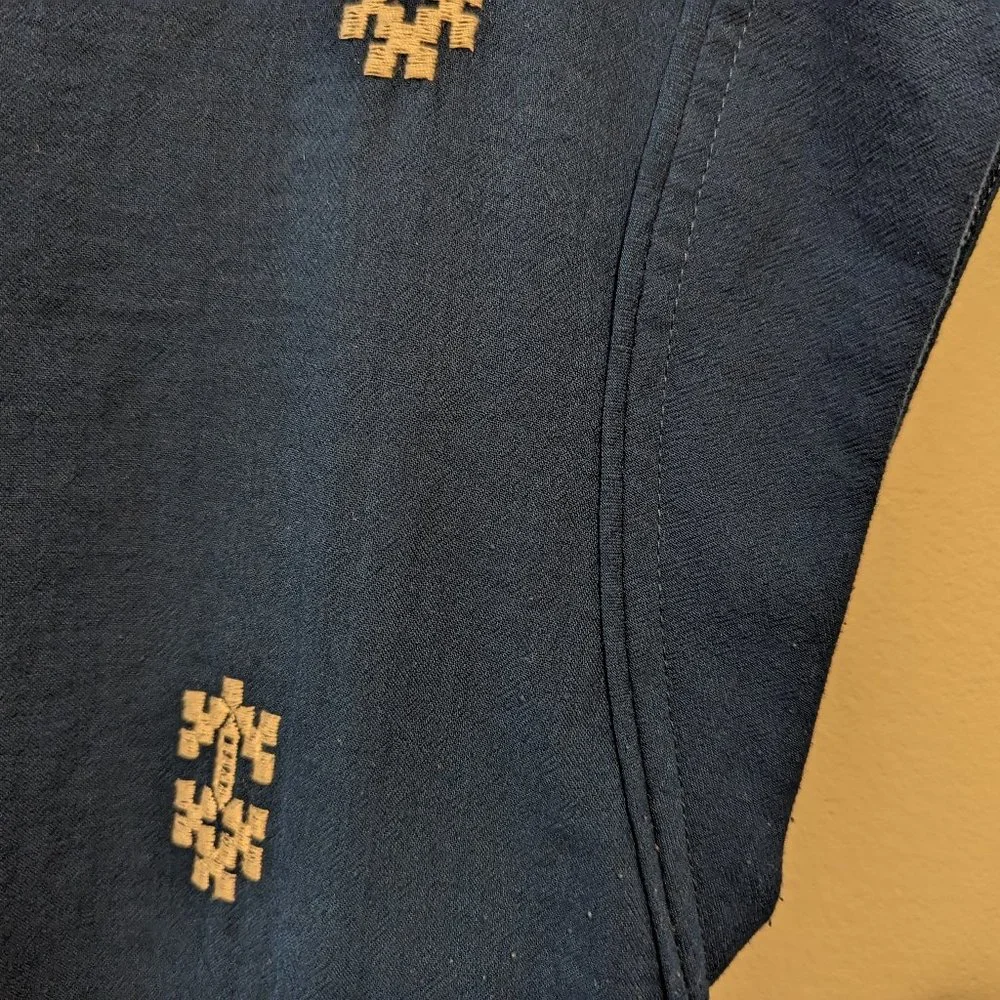 Anthropologie Floreat Teal Embroidered "Avian Myth" Shift Dress - Picture 7 of 12